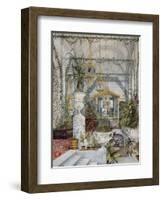 Interiors of the Winter Palace, the Winter Garden of Empress Alexandra Fyodorovna, 1860S-Konstantin Andreyevich Ukhtomsky-Framed Giclee Print