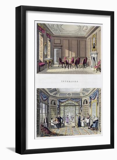 'Interiors: The Old Cedar Parlour and the Modern Living Room', 1816-Humphry Repton-Framed Giclee Print