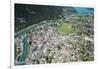 Interlaken, Interlaken-Oberhasli, Bern, Switzerland, Jungfrau Region, Town Centre, Aerial Picture-Frank Fleischmann-Framed Photographic Print