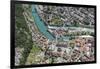 Interlaken, Interlaken-Oberhasli, Bern, Switzerland, Jungfrau Region, Town Centre, Aerial Picture-Frank Fleischmann-Framed Photographic Print