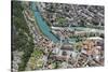 Interlaken, Interlaken-Oberhasli, Bern, Switzerland, Jungfrau Region, Town Centre, Aerial Picture-Frank Fleischmann-Stretched Canvas