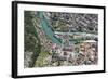 Interlaken, Interlaken-Oberhasli, Bern, Switzerland, Jungfrau Region, Town Centre, Aerial Picture-Frank Fleischmann-Framed Photographic Print