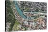 Interlaken, Interlaken-Oberhasli, Bern, Switzerland, Jungfrau Region, Town Centre, Aerial Picture-Frank Fleischmann-Stretched Canvas