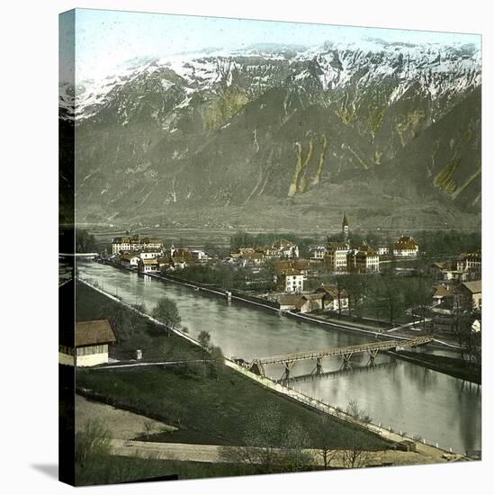 Interlaken (Switzerland), General View and the Aar Massif, Circa 1865-Leon, Levy et Fils-Stretched Canvas
