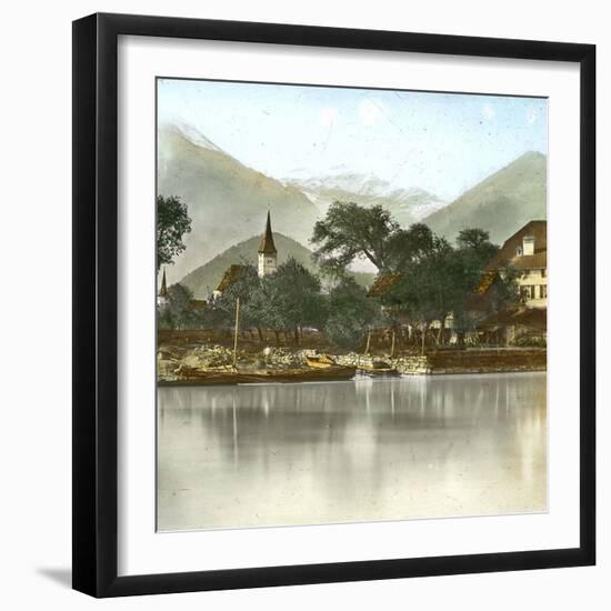 Interlaken (Switzerland), the Banks of the Aar, Circa 1860-Leon, Levy et Fils-Framed Photographic Print