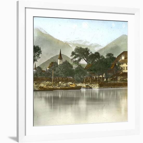 Interlaken (Switzerland), the Banks of the Aar, Circa 1860-Leon, Levy et Fils-Framed Photographic Print