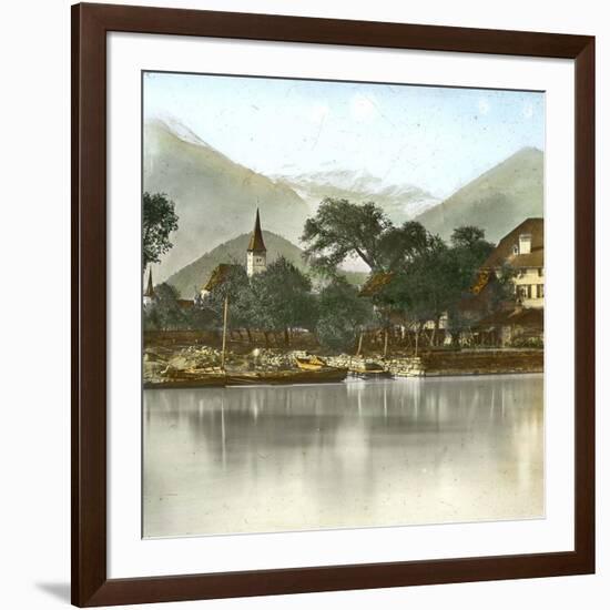 Interlaken (Switzerland), the Banks of the Aar, Circa 1860-Leon, Levy et Fils-Framed Photographic Print