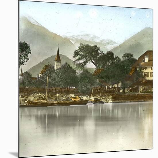 Interlaken (Switzerland), the Banks of the Aar, Circa 1860-Leon, Levy et Fils-Mounted Photographic Print