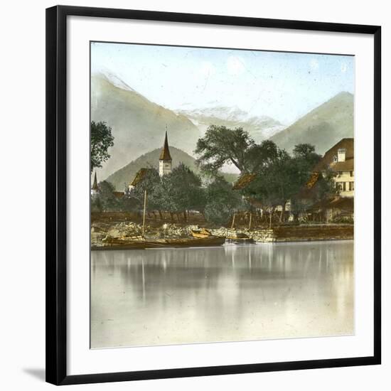 Interlaken (Switzerland), the Banks of the Aar, Circa 1860-Leon, Levy et Fils-Framed Photographic Print