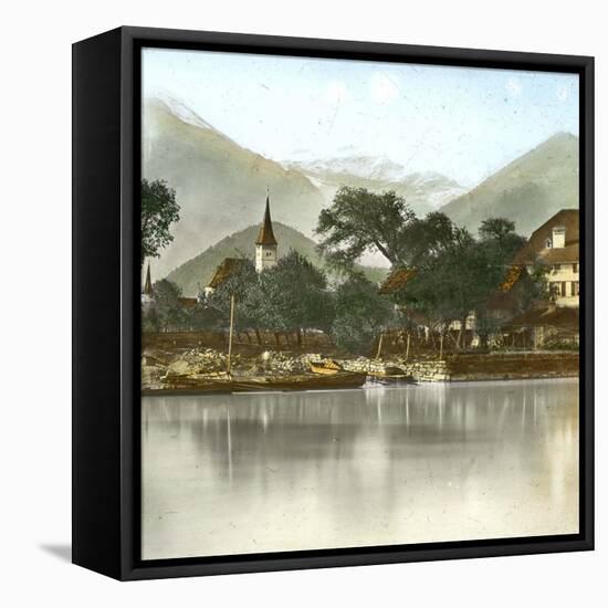 Interlaken (Switzerland), the Banks of the Aar, Circa 1860-Leon, Levy et Fils-Framed Stretched Canvas