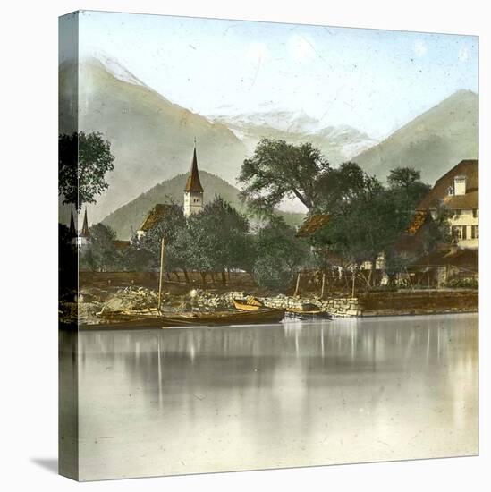 Interlaken (Switzerland), the Banks of the Aar, Circa 1860-Leon, Levy et Fils-Stretched Canvas