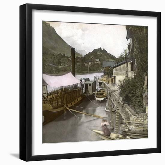 Interlaken (Switzerland), the Pier, Circa 1865-Leon, Levy et Fils-Framed Photographic Print