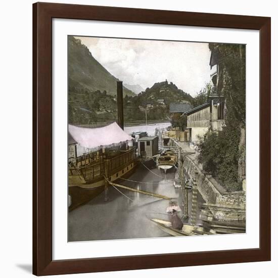 Interlaken (Switzerland), the Pier, Circa 1865-Leon, Levy et Fils-Framed Photographic Print