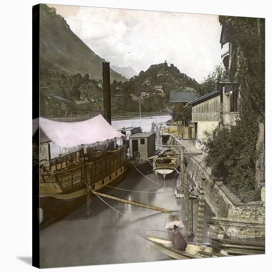 Interlaken (Switzerland), the Pier, Circa 1865-Leon, Levy et Fils-Stretched Canvas