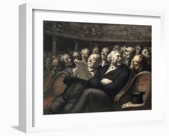 Intermission at the Comédie-Française, 1858-Honore Daumier-Framed Giclee Print