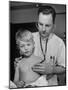 Intern at Minneapolis General Hospital Using Stethoscope to Examine Boy Recovering from Pneumonia-Alfred Eisenstaedt-Mounted Photographic Print