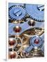 Internal Cogs And Gears of a 17-jewel Swiss Watch-David Parker-Framed Photographic Print