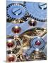 Internal Cogs And Gears of a 17-jewel Swiss Watch-David Parker-Mounted Photographic Print