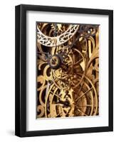 Internal Gears Within a Clock-null-Framed Premium Photographic Print