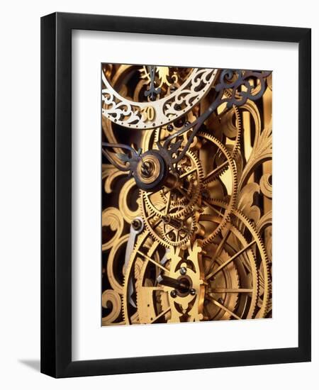 Internal Gears Within a Clock-null-Framed Premium Photographic Print