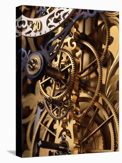 Internal Gears Within a Clock-David Parker-Stretched Canvas