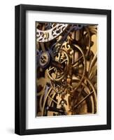 Internal Gears Within a Clock-David Parker-Framed Premium Photographic Print