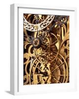 Internal Gears Within a Clock-null-Framed Photographic Print