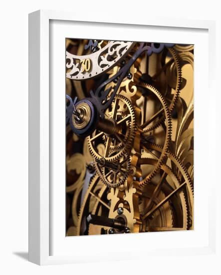 Internal Gears Within a Clock-David Parker-Framed Photographic Print