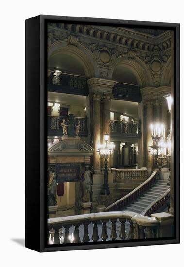 Internal Staircase of Palais Garnier-Charles Garnier-Framed Stretched Canvas