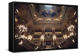 Internal Staircase of Palais Garnier-Charles Garnier-Framed Stretched Canvas