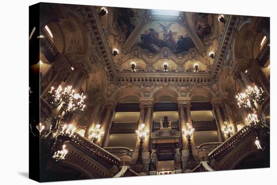 Internal Staircase of Palais Garnier-Charles Garnier-Stretched Canvas