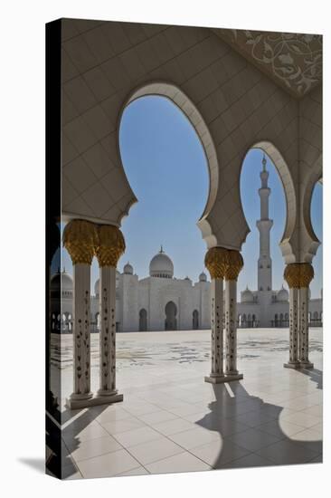 Internal View of the Arcade of the Sheikh Zayed Mosque, Al Maqta District of Abu Dhabi, Abu Dhabi-Cahir Davitt-Stretched Canvas