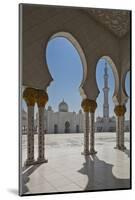 Internal View of the Arcade of the Sheikh Zayed Mosque, Al Maqta District of Abu Dhabi, Abu Dhabi-Cahir Davitt-Mounted Photographic Print