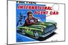 International Agent Car-null-Mounted Art Print