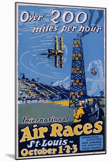 International Air Races Poster-Carl Dalter-Mounted Giclee Print