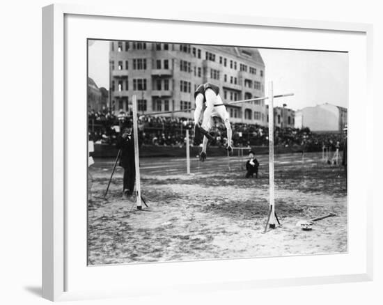 International Athletics Championship in Berlin on September 18, 1910: High Jump-null-Framed Photographic Print