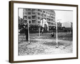 International Athletics Championship in Berlin on September 18, 1910: High Jump-null-Framed Photographic Print