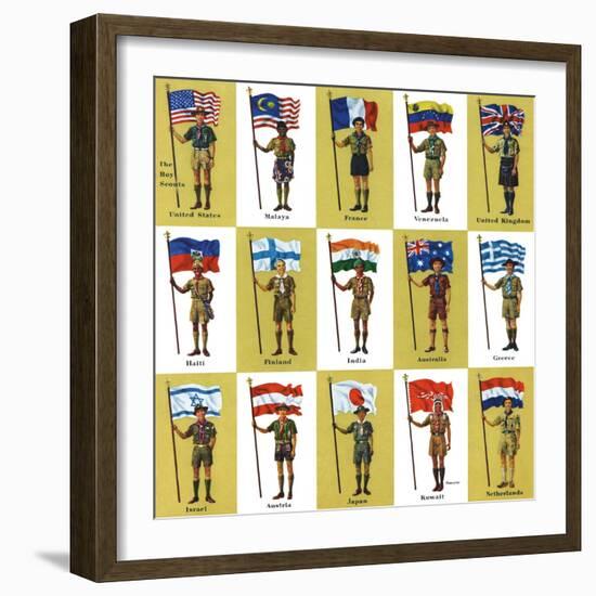 "International Boy Scouts," July 23, 1960-James Lewicki-Framed Giclee Print