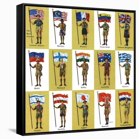 "International Boy Scouts," July 23, 1960-James Lewicki-Framed Stretched Canvas