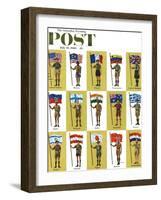 "International Boy Scouts," Saturday Evening Post Cover, July 23, 1960-James Lewicki-Framed Giclee Print