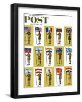 "International Boy Scouts," Saturday Evening Post Cover, July 23, 1960-James Lewicki-Framed Giclee Print