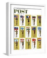 "International Boy Scouts," Saturday Evening Post Cover, July 23, 1960-James Lewicki-Framed Giclee Print