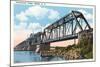 International Bridge, Buffalo-null-Mounted Art Print