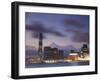 International Commerce Center (ICC) and Tsim Sha Tsui at Dusk, Kowloon, Hong Kong, China-Ian Trower-Framed Photographic Print