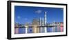 International Commerce Centre (Icc) and Yau Ma Tei Typhoon Shelter at Dusk, West Kowloon, Hong Kong-Ian Trower-Framed Photographic Print