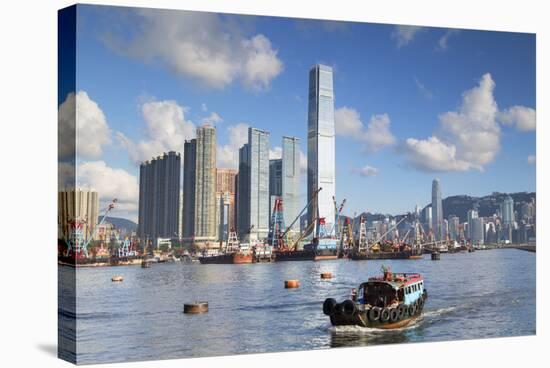 International Commerce Centre (Icc) and Yau Ma Tei Typhoon Shelter, West Kowloon, Hong Kong, China-Ian Trower-Stretched Canvas
