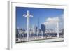 International Commerce Centre (Icc) from Sun Yat Sen Memorial Park, Hong Kong, China, Asia-Ian Trower-Framed Photographic Print