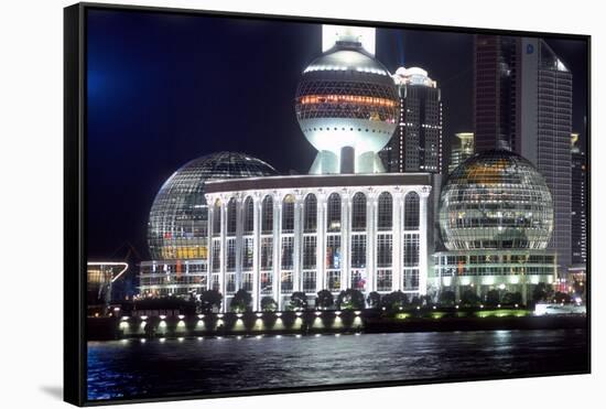 International Convention Centre at Night, Shanghai, China-Dallas and John Heaton-Framed Stretched Canvas
