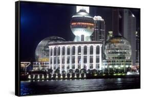 International Convention Centre at Night, Shanghai, China-Dallas and John Heaton-Framed Stretched Canvas