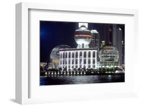 International Convention Centre at Night, Shanghai, China-Dallas and John Heaton-Framed Photographic Print